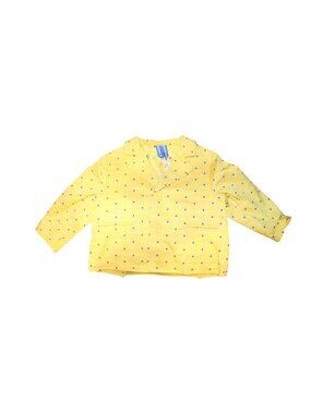 Daniele Alessandrini Yellow Baby Blazer With Blue Polka Dots, 6M NWT